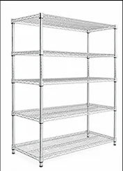5 tier garage metal wire storage rack